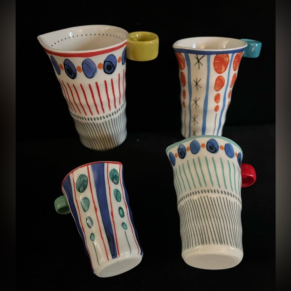 Anthropologie Tall Measuring Set of 4 Nesting Cups Ceramic 1c, 1/2c, 1/3c 1/4c - Picture 8 of 8